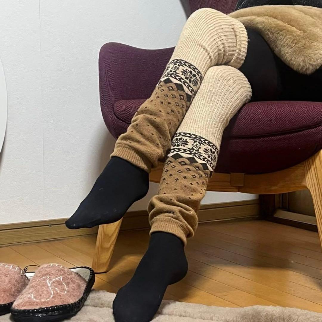 TOD社 モンゴル　ウール100%トナカイセット腹巻きレッグウォーマー