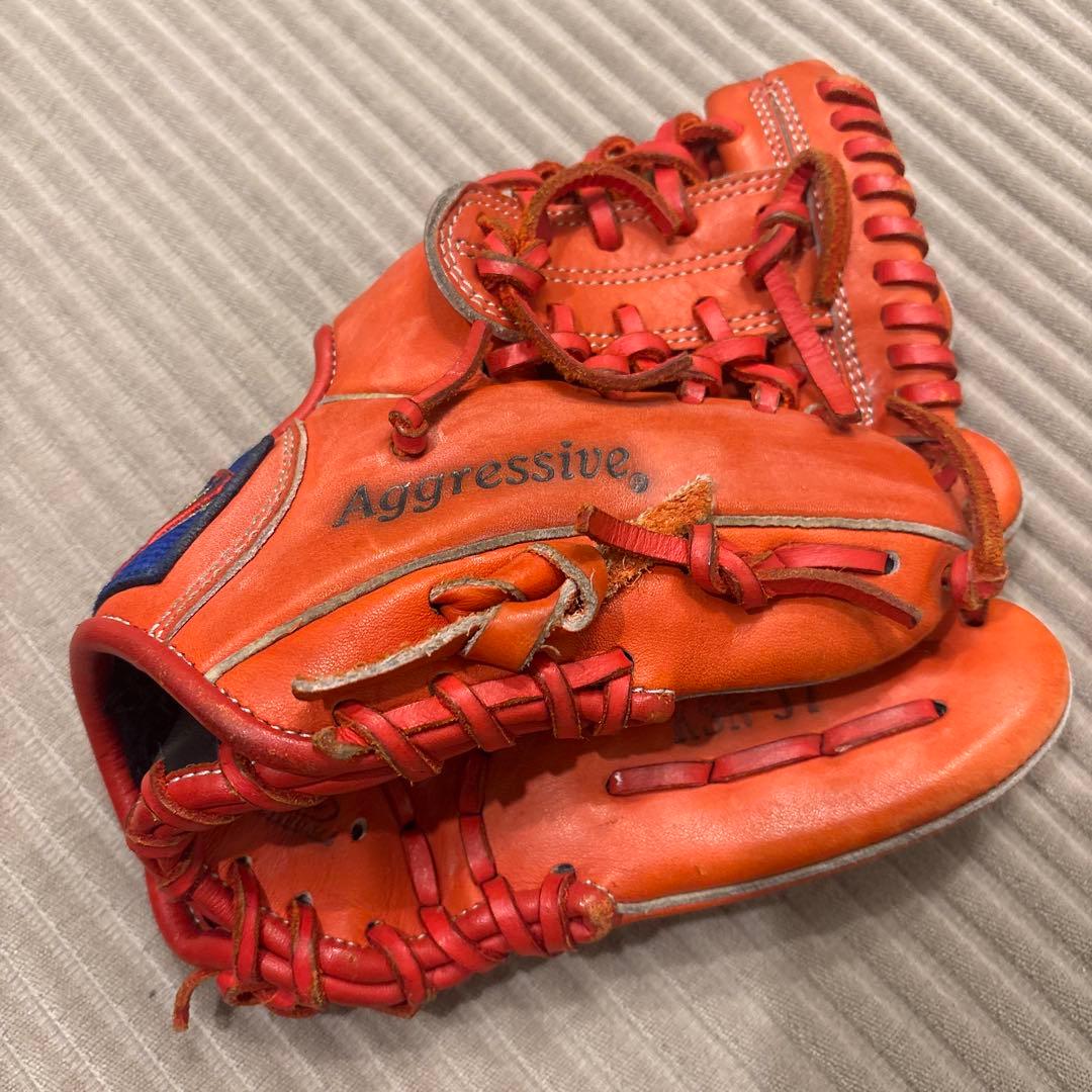 【中古美品】久保田スラッガー KSN-J7 Fオレンジ 少年軟式用グラブ