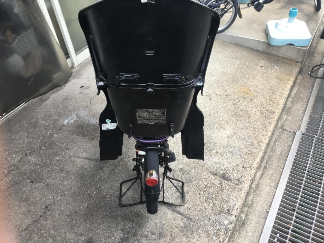 地域限定送料無料　キッスミニ　子供乗せ　8,9AH　パープル　神戸市　電動自転車