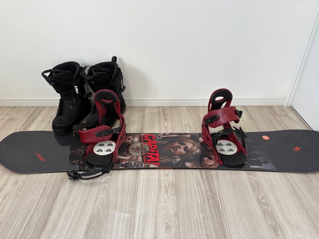 CAPITA スノーボード、バインディングFLUX、SALOMONブーツセット