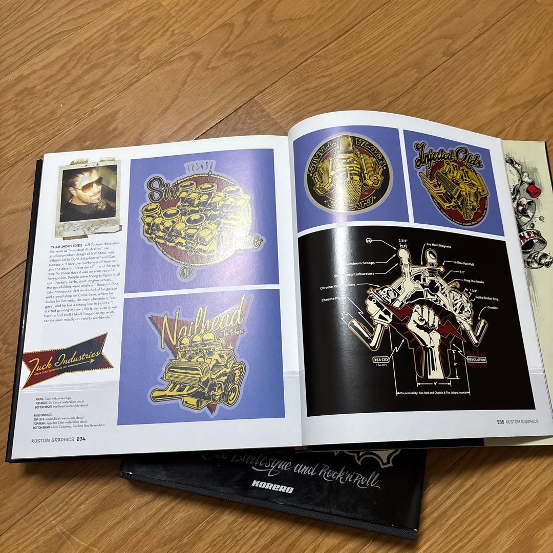 ホットロッドバーレスク、ロックンロールkustom Griphics 2冊セット