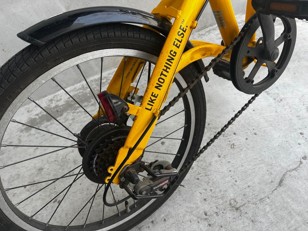 『引き取りの場合は1万円引き』HUMMER 折りたたみ自転車 黄色　オレンジ