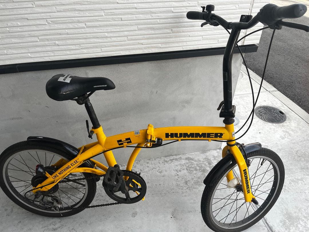 『引き取りの場合は1万円引き』HUMMER 折りたたみ自転車 黄色　オレンジ