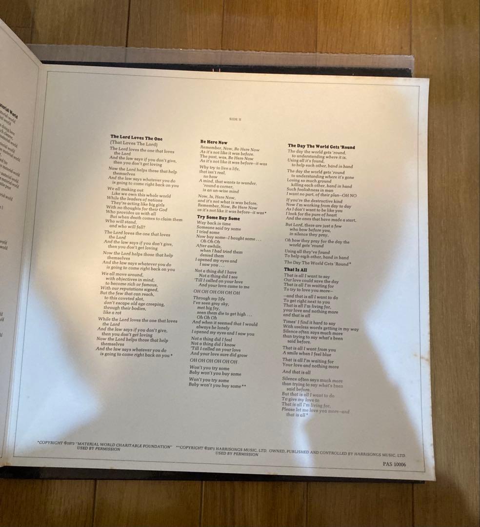 UKオリジナルMaterialジョージハリスンBeatlesビートルズレコード