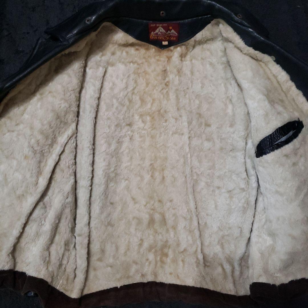 60's GOLDEN STAR ダブルライダース レザージャケット Dポケット