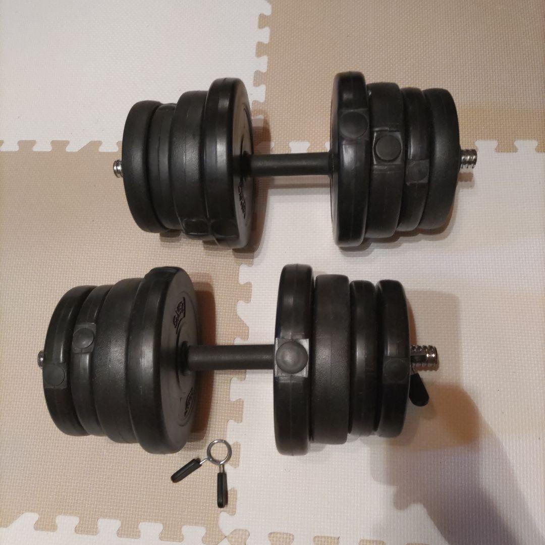 ウエイトプレートとバーベルロッドセット