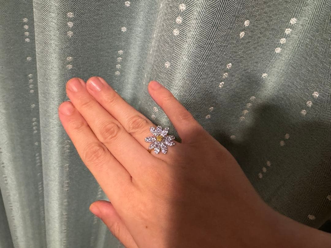 ビズー　タンザナイト K18×PT リングフルール bizoux リング9号