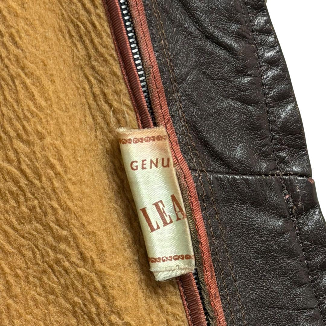 m*m様 50s 60s ビュー ブレッド ブラウン レザー ライダースジャケッ