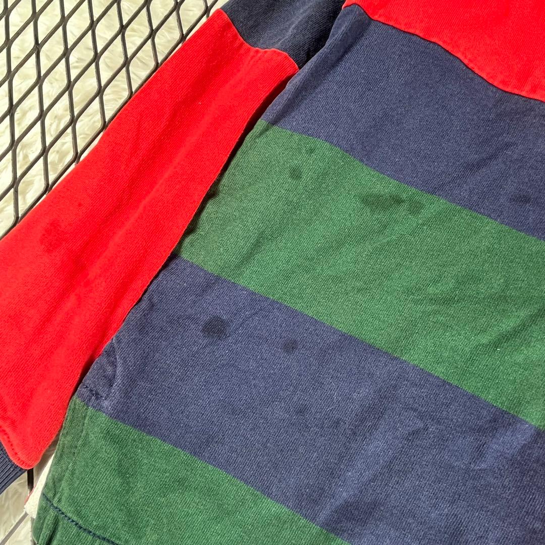 90s ポロ ラルフローレン クレイジー パターン 長袖 ラガー シャツ