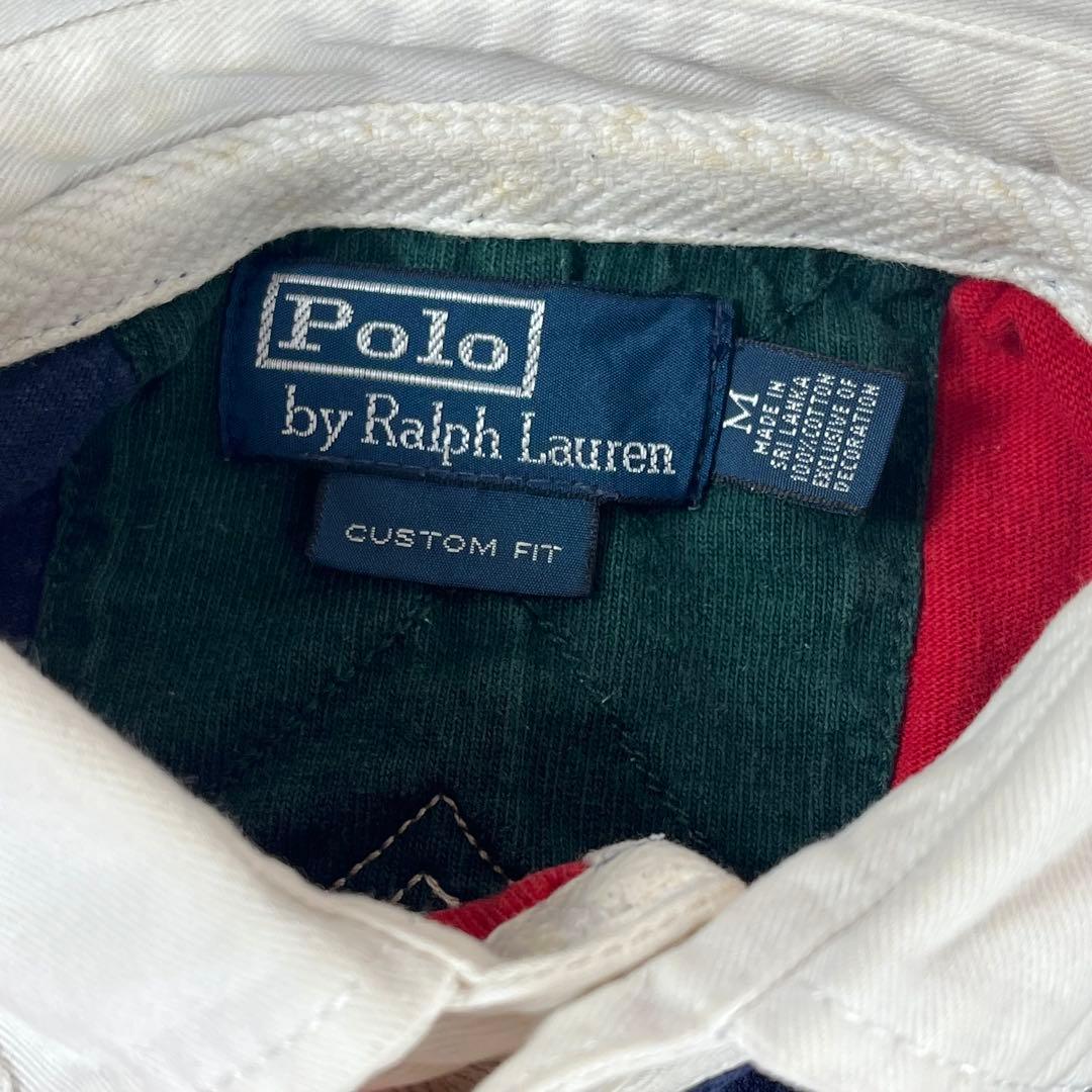 90s ポロ ラルフローレン クレイジー パターン 長袖 ラガー シャツ