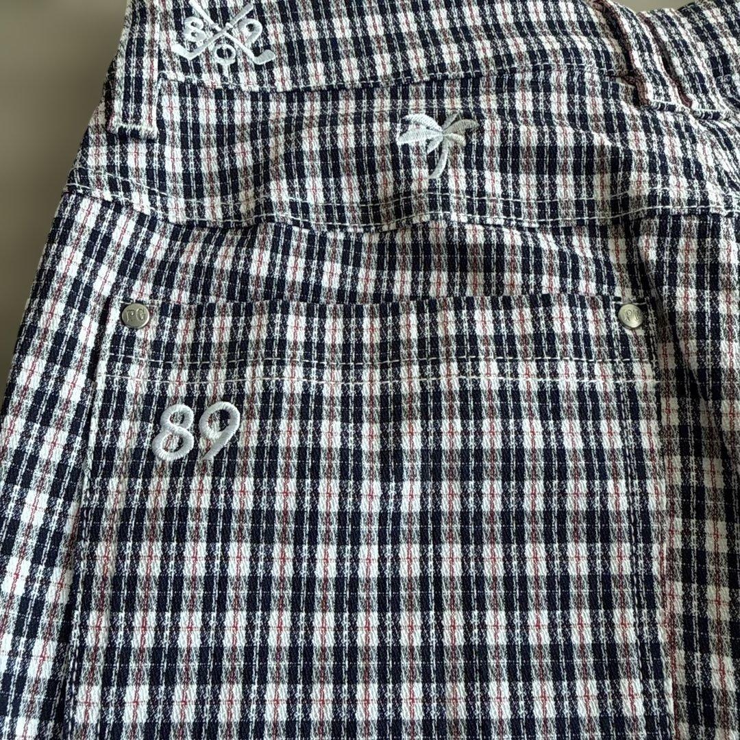 PEARLY GATES チェック柄 ゴルフパンツ S