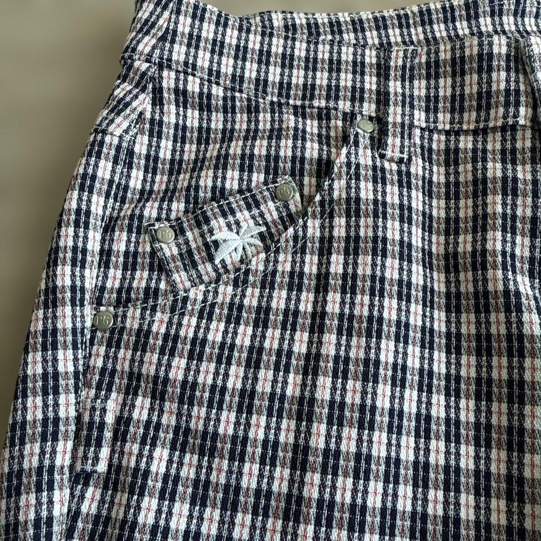 PEARLY GATES チェック柄 ゴルフパンツ S