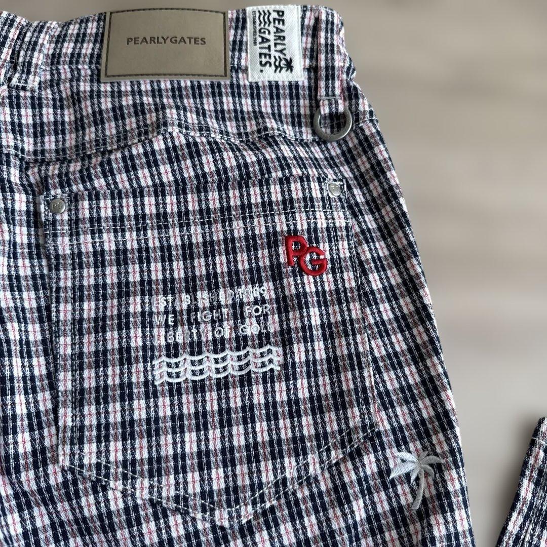 PEARLY GATES チェック柄 ゴルフパンツ S