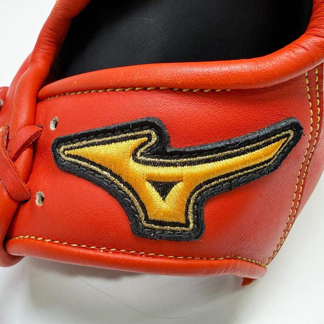 美品 プロフェッショナル 軟式 グローブ オレンジ