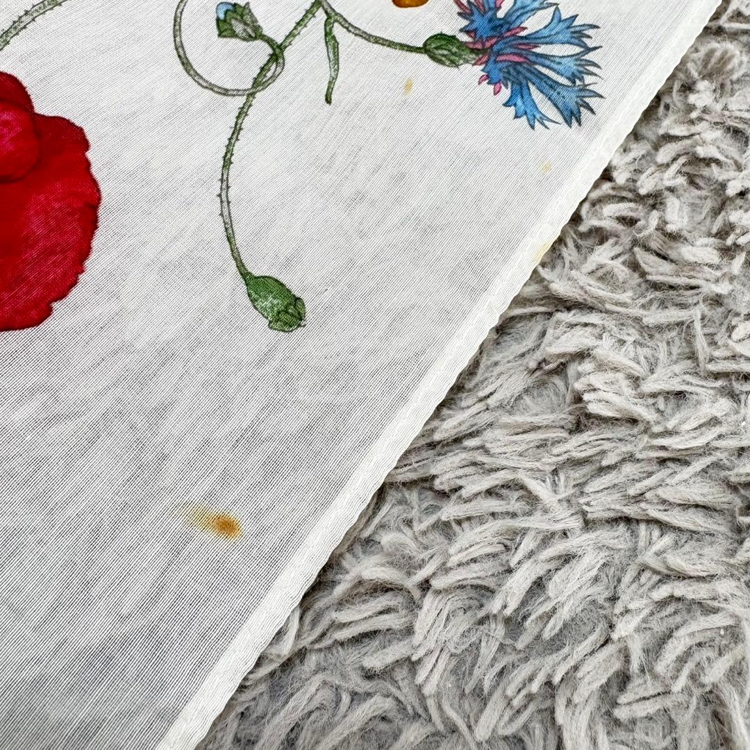 グッチ GUCCI 大判スカーフ 花柄 フローラ シルク混 ストール ショール