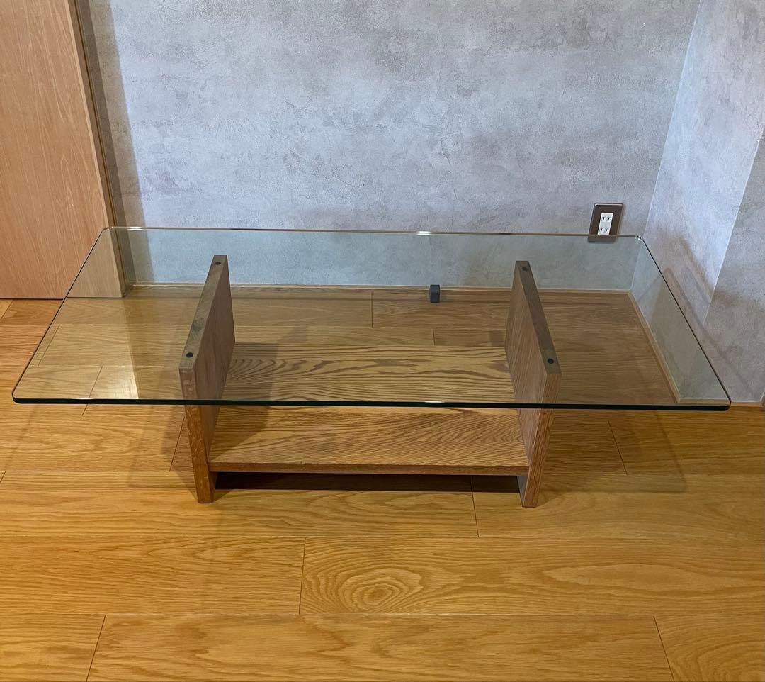 MOMO NATURAL(モモナチュラル) GLASS LOW TABLE