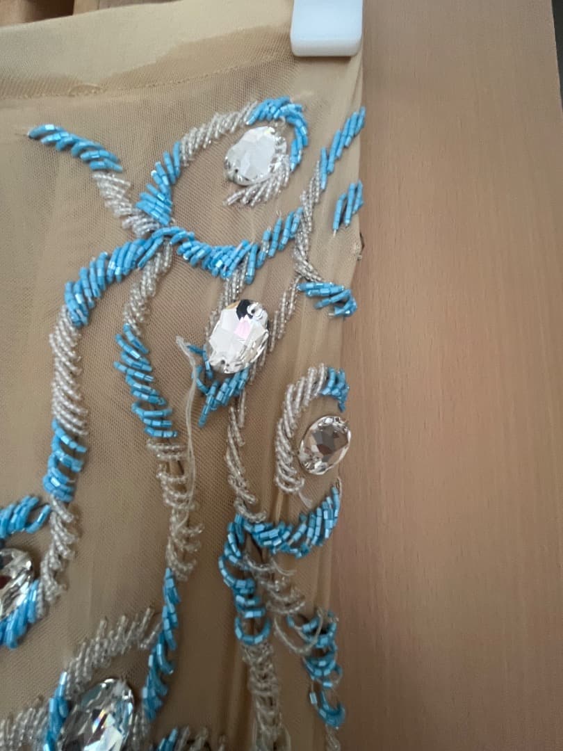 トモクルーズ ベリーダンス　マーメイドシルエット　衣装　ターコイズ色