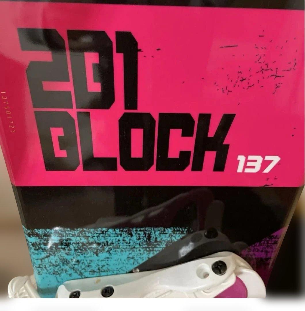 TWO B ONE 201BLOCK137スノーボード、ビンディング、ケース付き