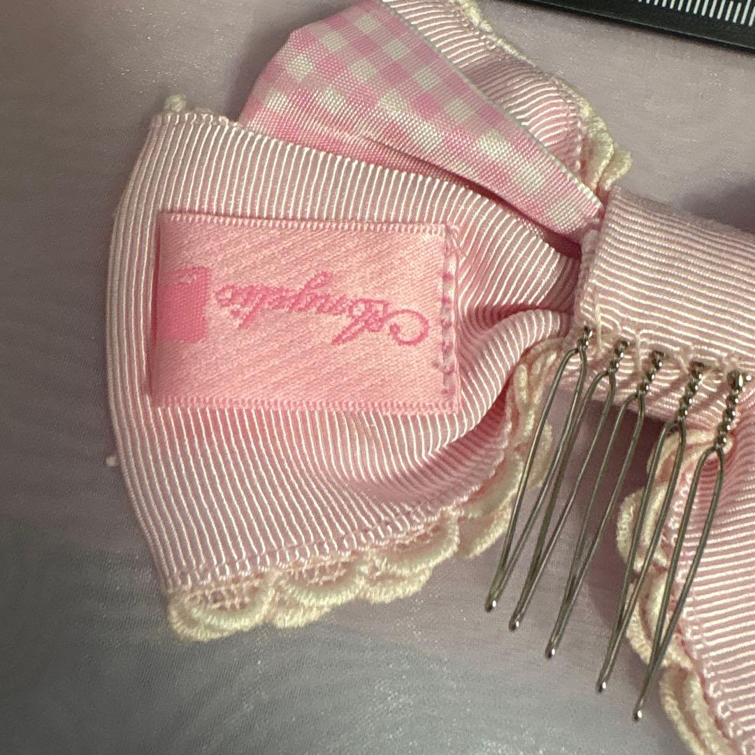 【アンプリ】ギンガムリボンコーム【メロトイ】