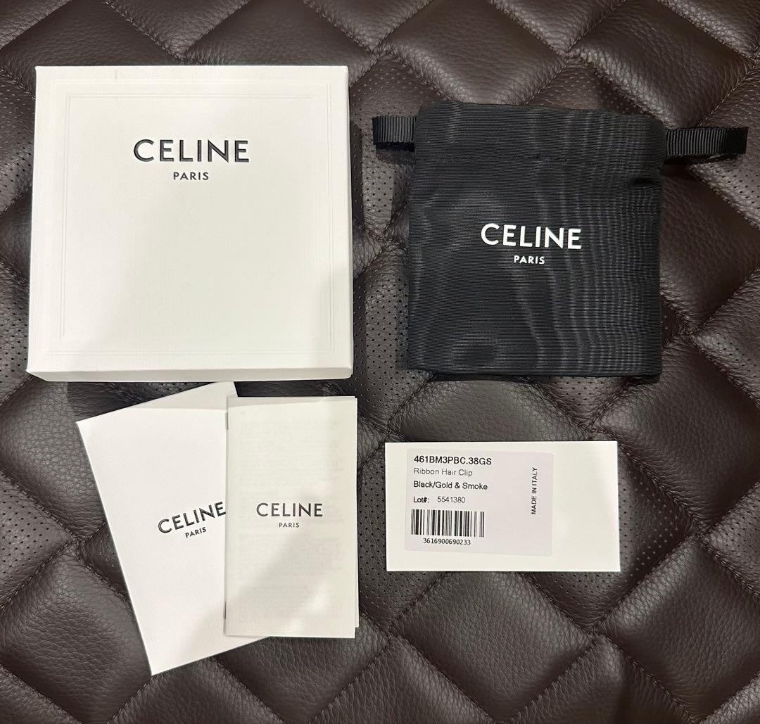 CELINE ルソワール リボン ヘアクリップ　バレッタ