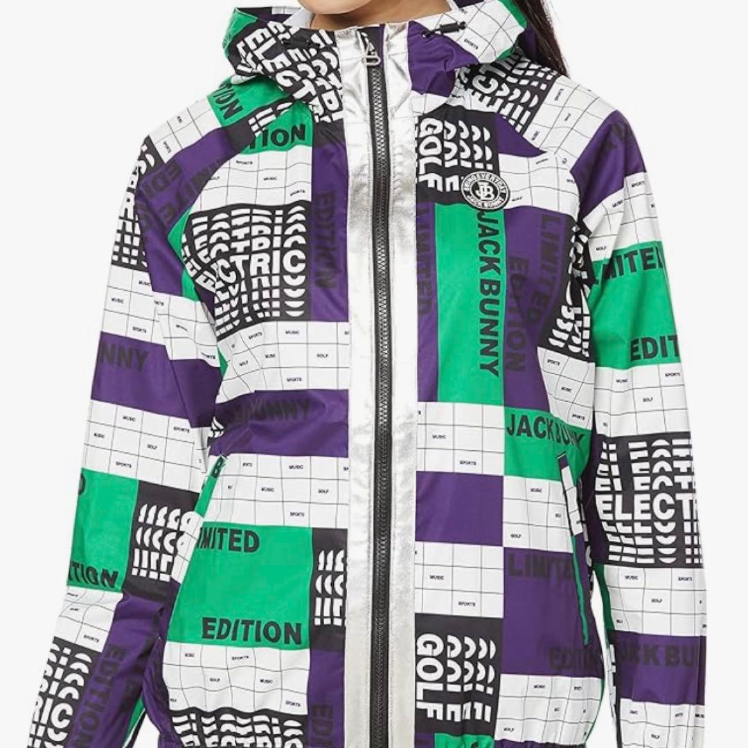 JACK BUNNY ジャックバニー フルジップブルゾン ブロックタイポプリント
