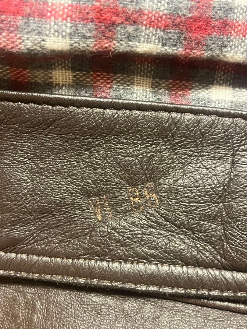 80's美品 ヴィンテージ フランス製 レザージャケット ブラウン シープスキン