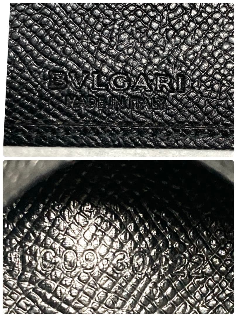 良品　BVLGARI ブルガリ　ブルガリ　レザー　6連キーケース　ブラック　黒