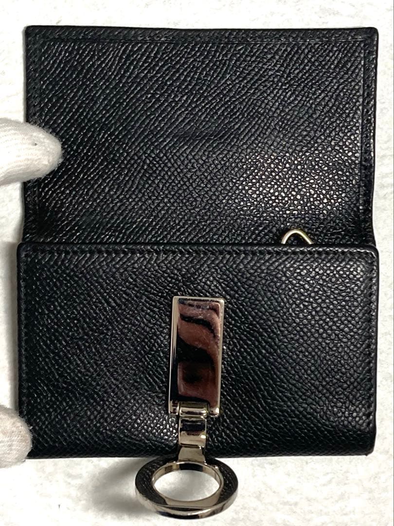 良品　BVLGARI ブルガリ　ブルガリ　レザー　6連キーケース　ブラック　黒