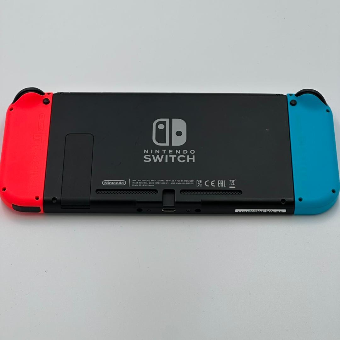 動作品 強化版 Nintendo Switch 本体 ネオンレッドブルー