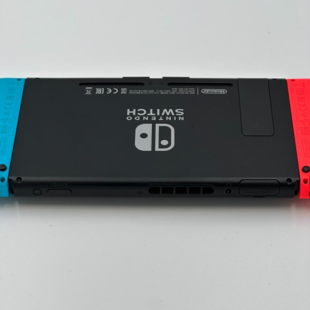 動作品 強化版 Nintendo Switch 本体 ネオンレッドブルー