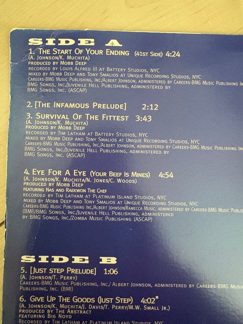 USオリジナル盤 Mobb Deep / The Infamous