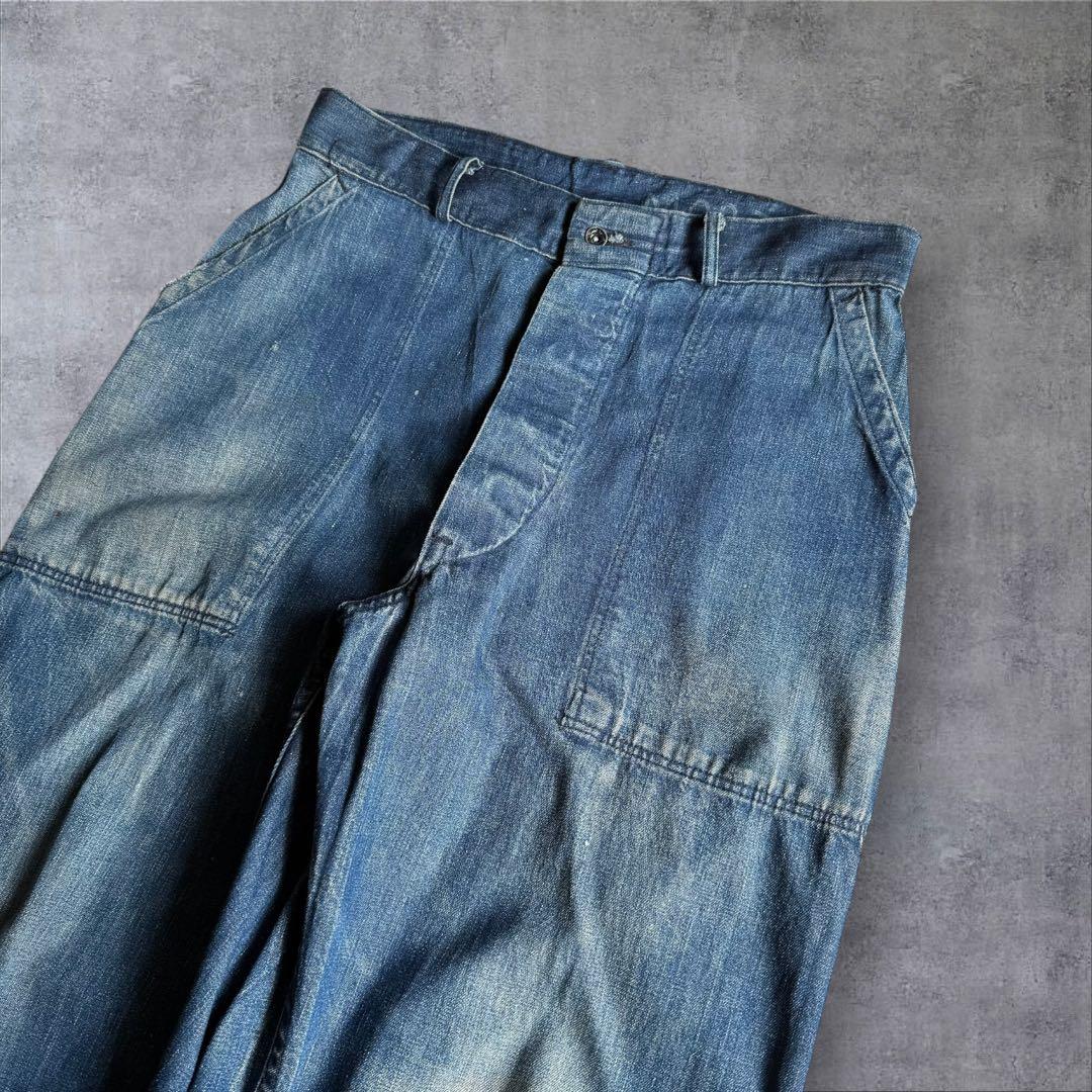 40s USN デニム ベイカー トラウザー 米軍実物