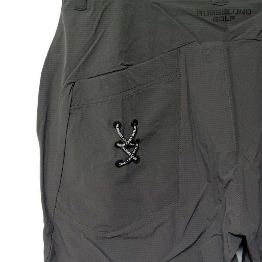 新品 ラッセルノ ゴルフ 3D フロントポケット ロングパンツ グレー L 5