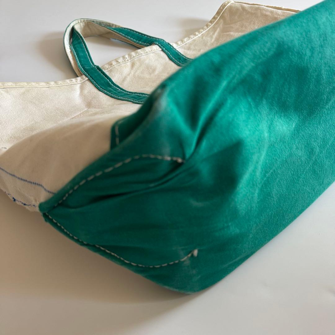 80s LANDS‘ END ランズエンド トートバッグ ラージ グリーン