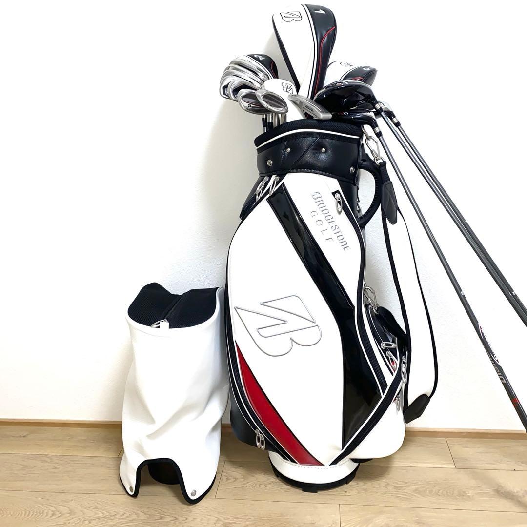 良品ブリヂストンBG-100メンズ用ゴルフクラブフルセット初心者キャディバッグ付