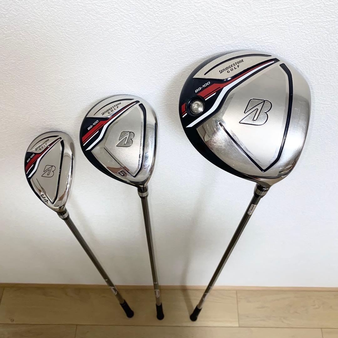 良品ブリヂストンBG-100メンズ用ゴルフクラブフルセット初心者キャディバッグ付