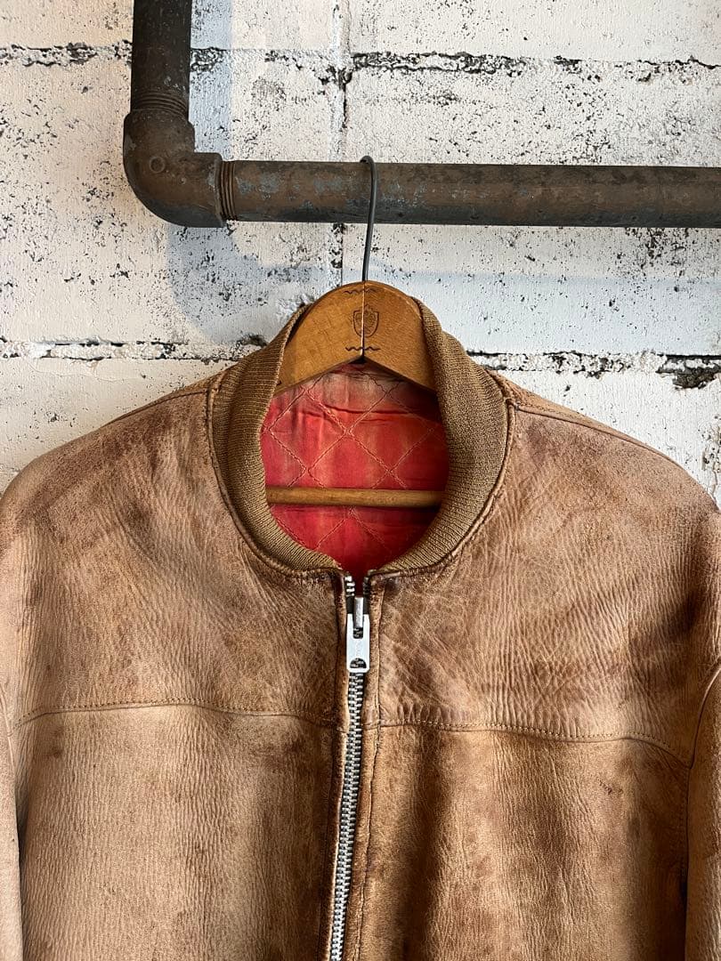 70's ボンバージャケット型レザージャケット vintage アメリカ古着