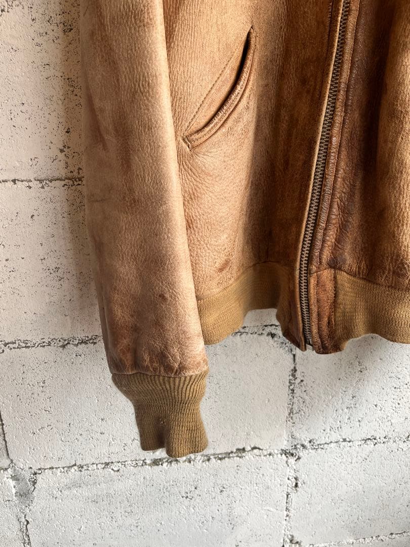 70's ボンバージャケット型レザージャケット vintage アメリカ古着