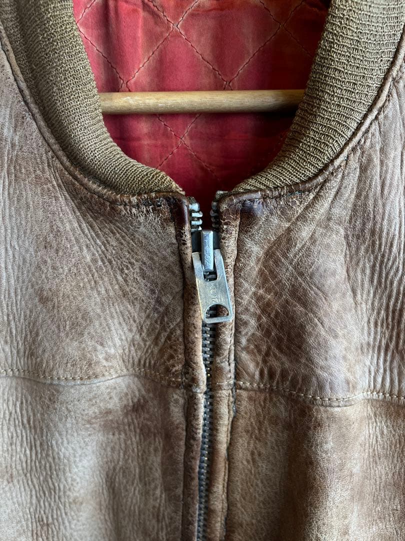 70's ボンバージャケット型レザージャケット vintage アメリカ古着