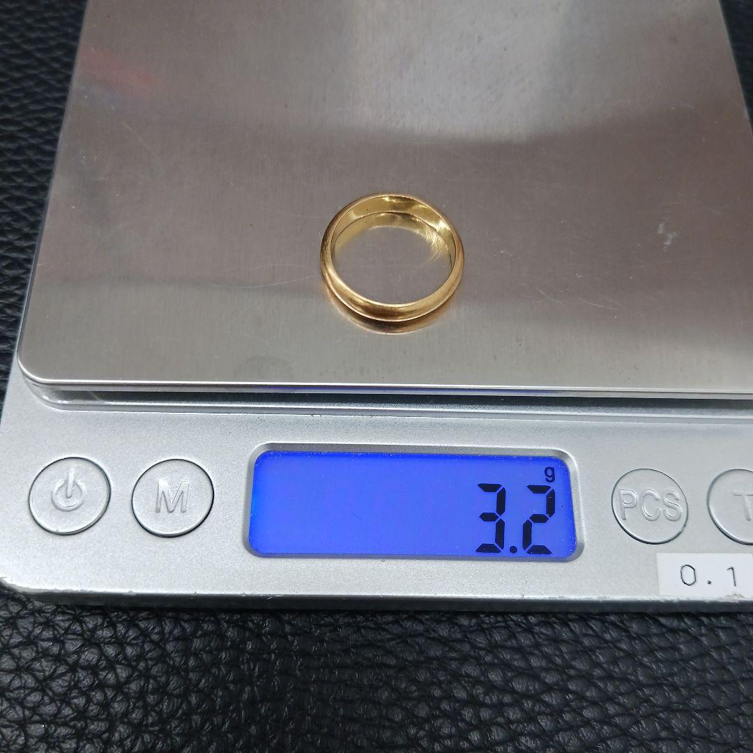 (B022402) K18 YG リング 指輪 かまぼこ 約8-9号