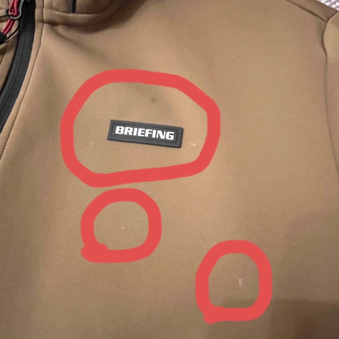 BRIEFING ブリーフィング パーカー L ブラウン フルジップ メンズ