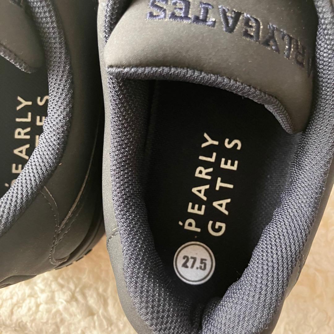 新品【パーリーゲイツ】ローカット ゴルフシューズ 紺 27.5cm スパイク