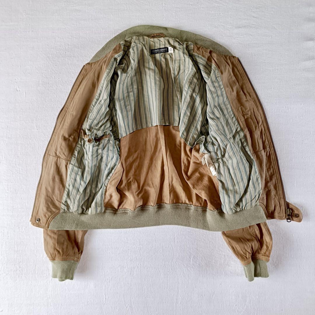 GIORGIO ARMANI 黒タグ 90S 短丈 レザージャケット アーカイブ