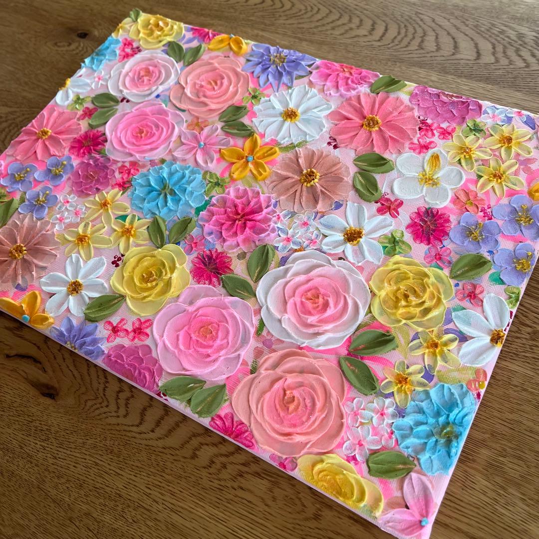 絵画 フラワーアート 花の絵 花柄 ボタニカル 花図鑑　花