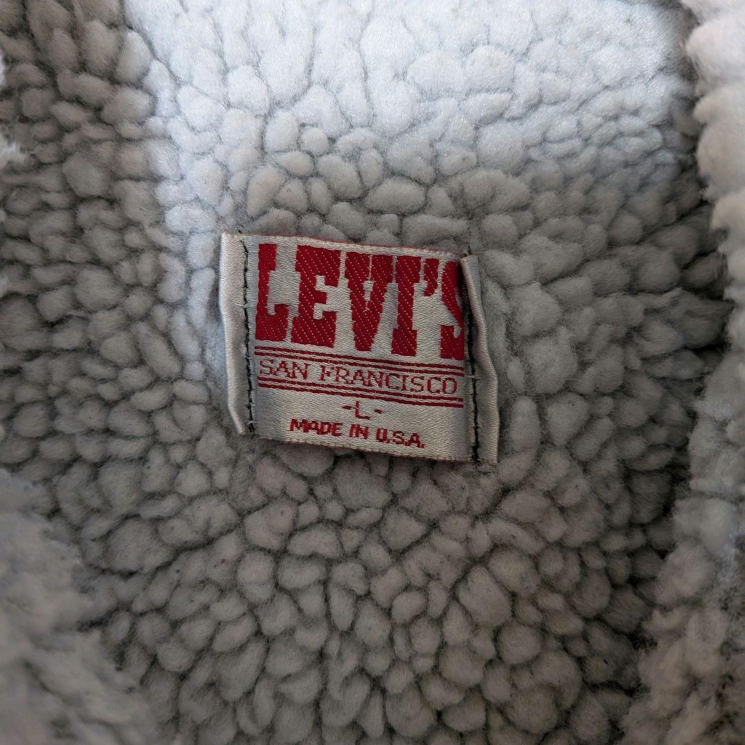 h*1様 USA製 リーバイス ブラックボアジャケット サイズL