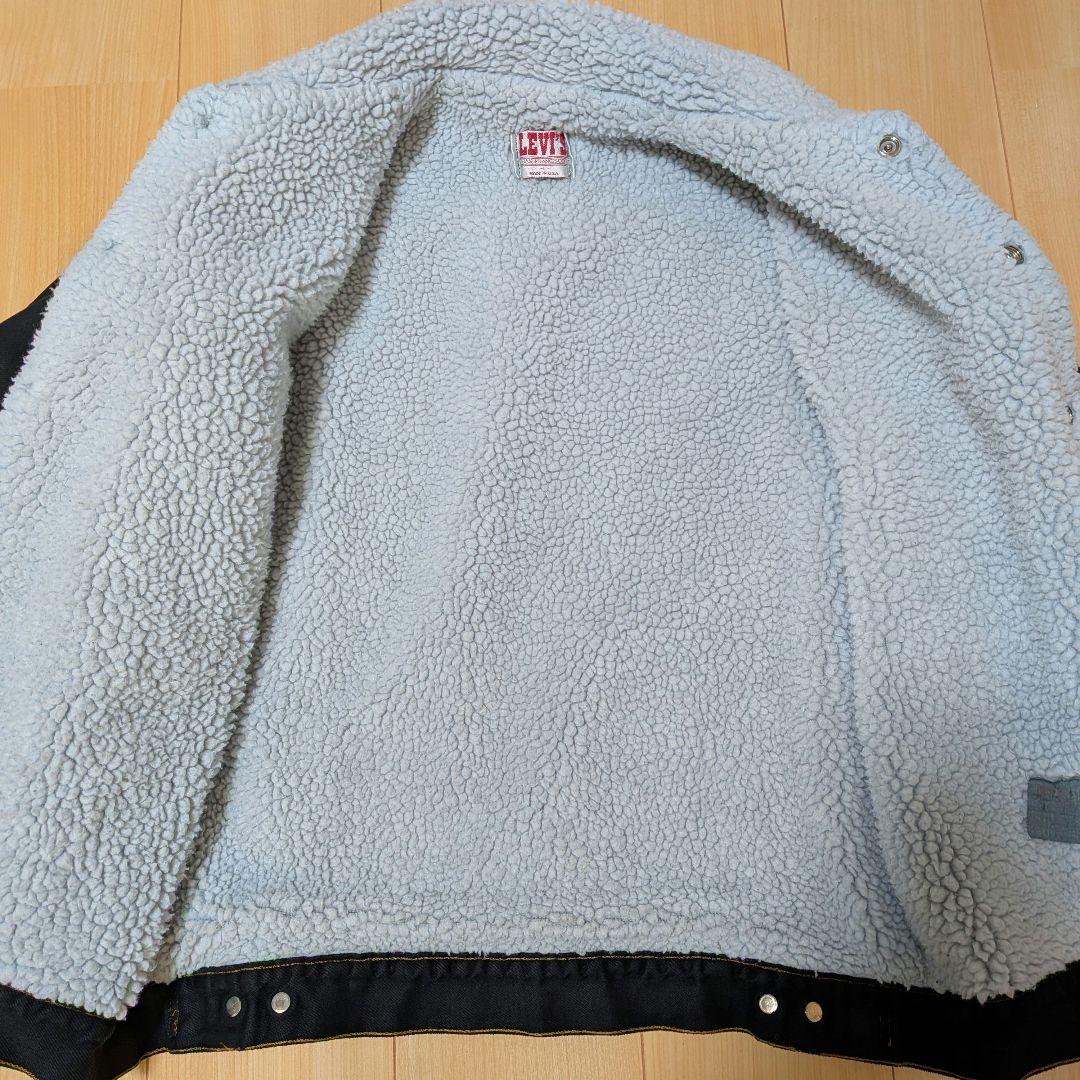 h*1様 USA製 リーバイス ブラックボアジャケット サイズL