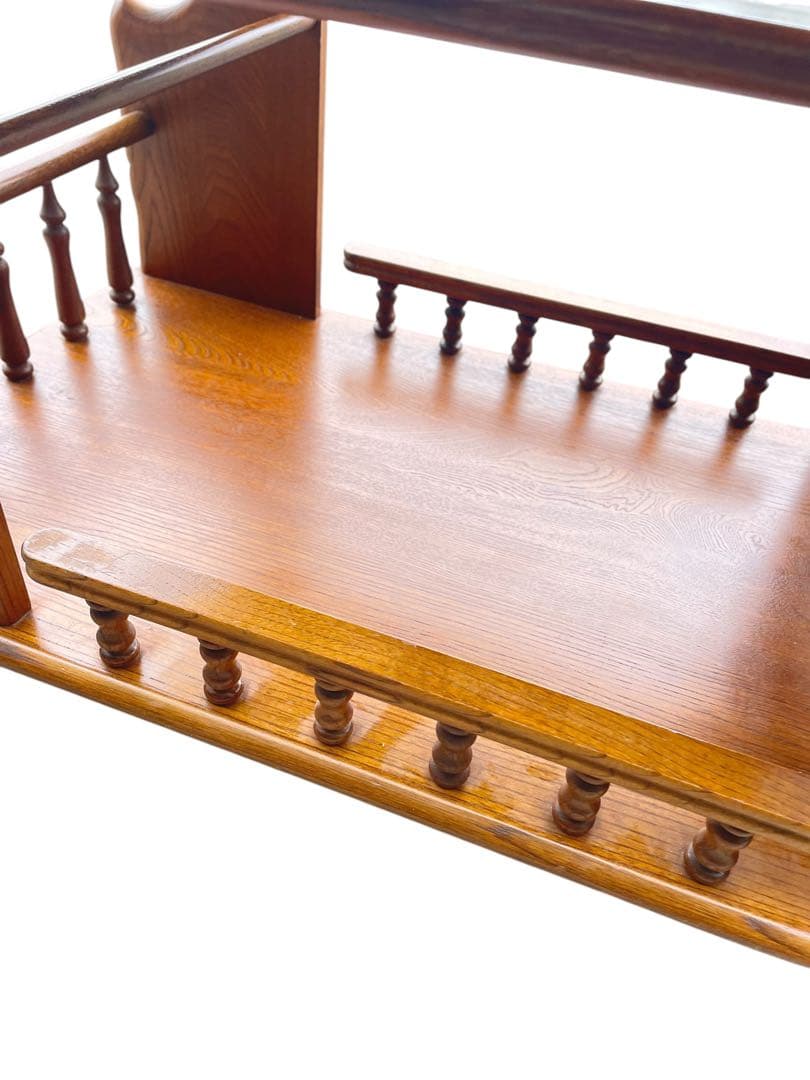 HR603 希少デザイン　カリモク家具　キッチンワゴン　サイドワゴン　ラタン