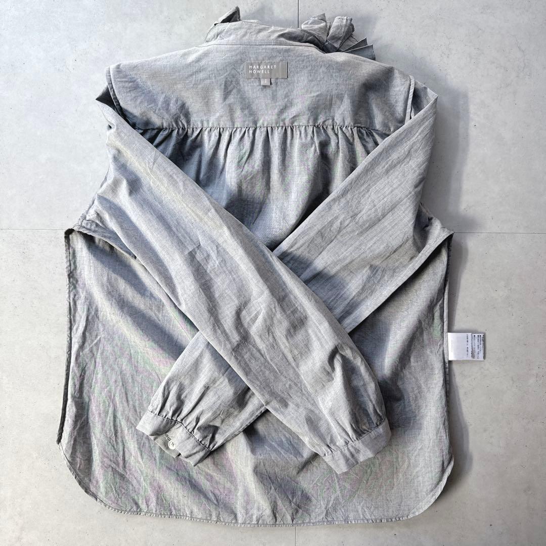 マーガレットハウエル長袖シャツ フリルカラー人気