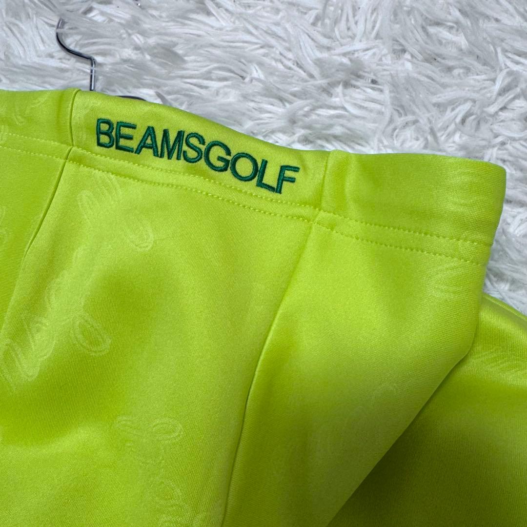 【美品】BEAMS GOLF エンボスロゴ スウェット パーカー M ライム