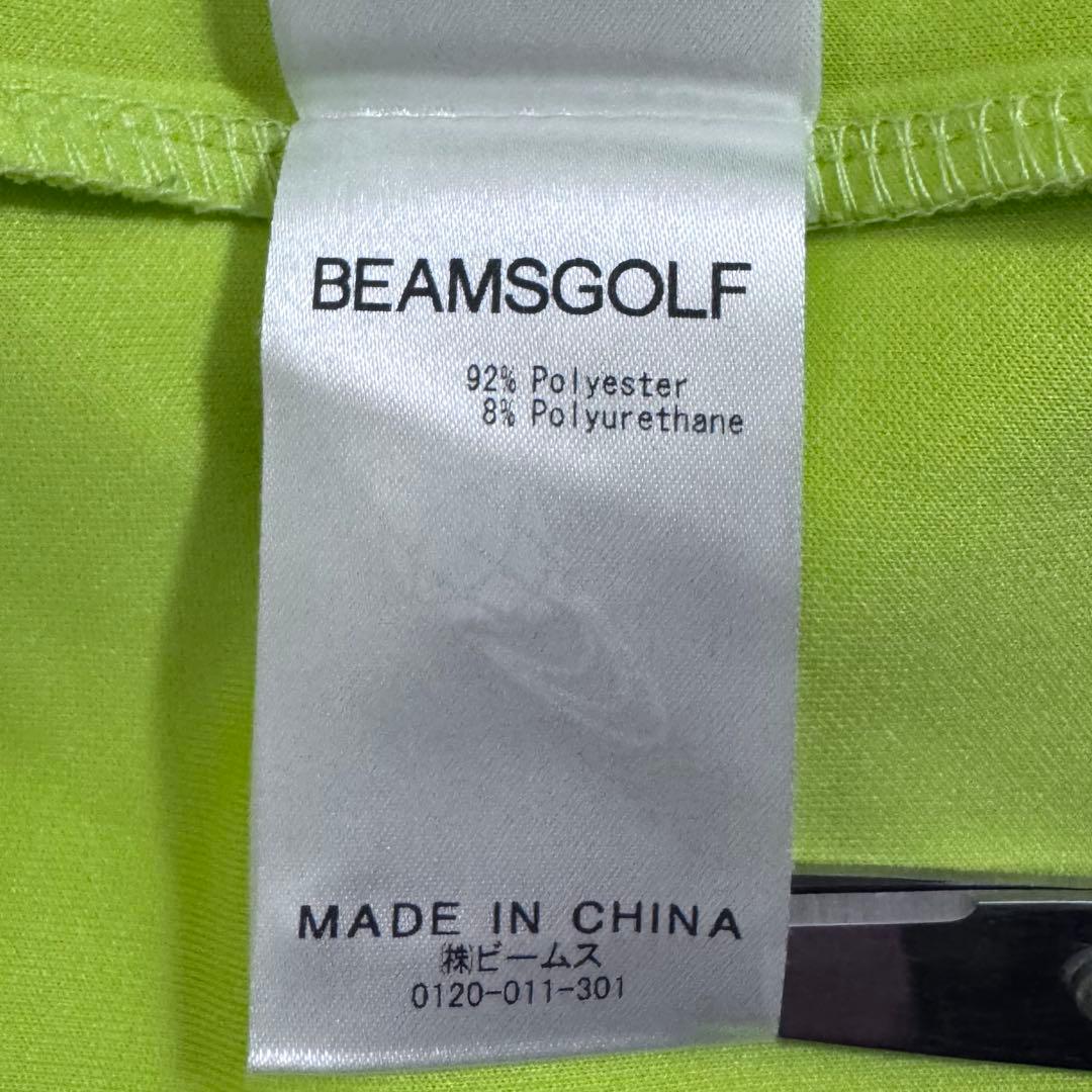 【美品】BEAMS GOLF エンボスロゴ スウェット パーカー M ライム